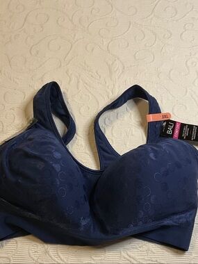 Bali Navy Blue Wireless Comfort Bra - 3XL NWT
